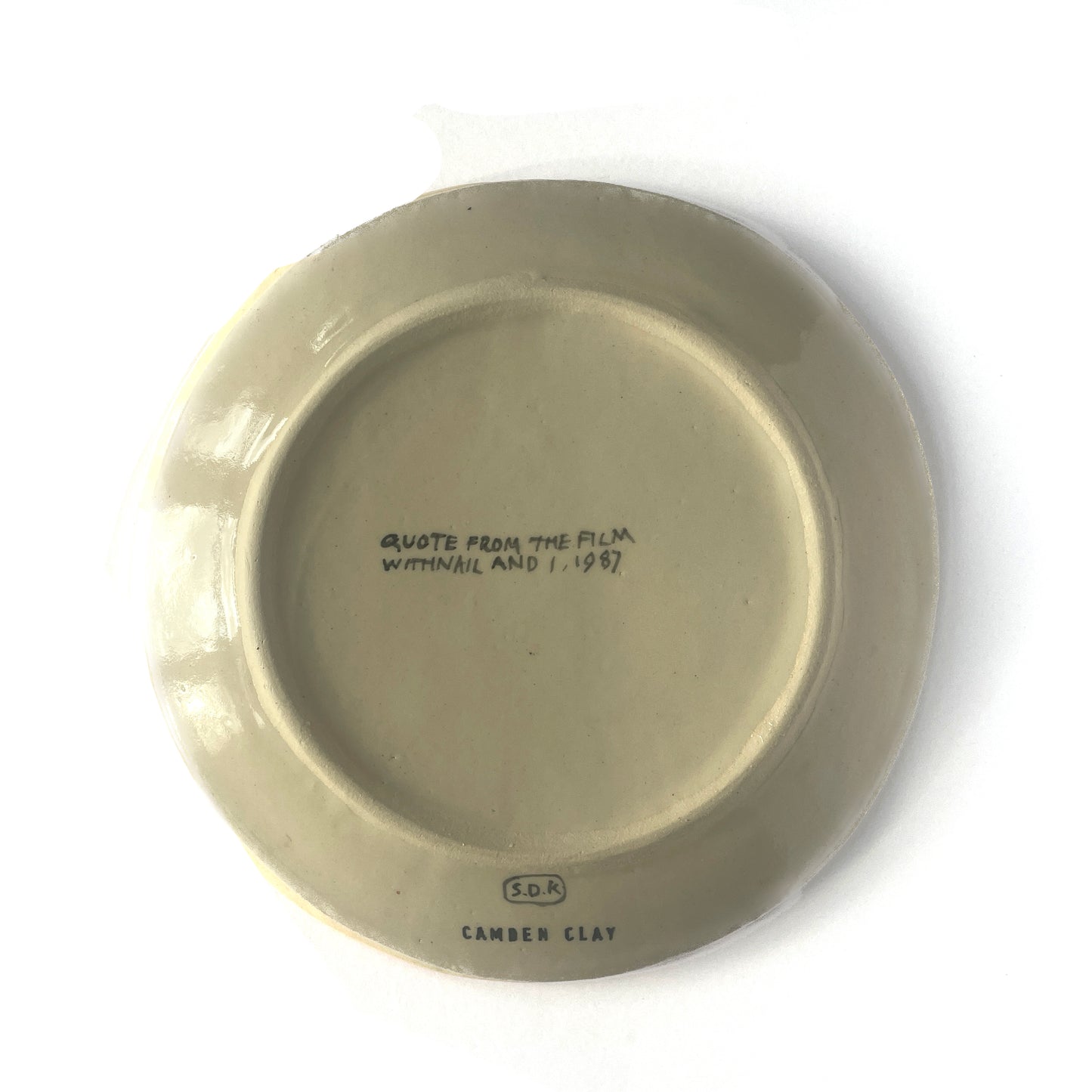 Withnail and I Forki It Plate reverse