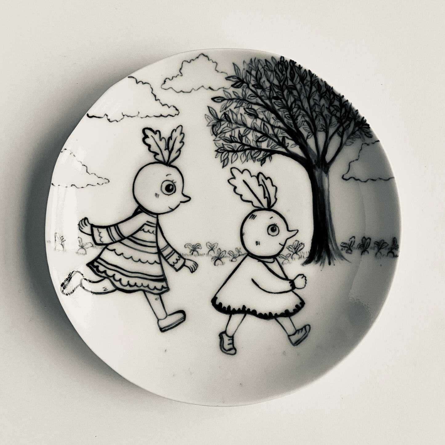 Turnip Sisters plate