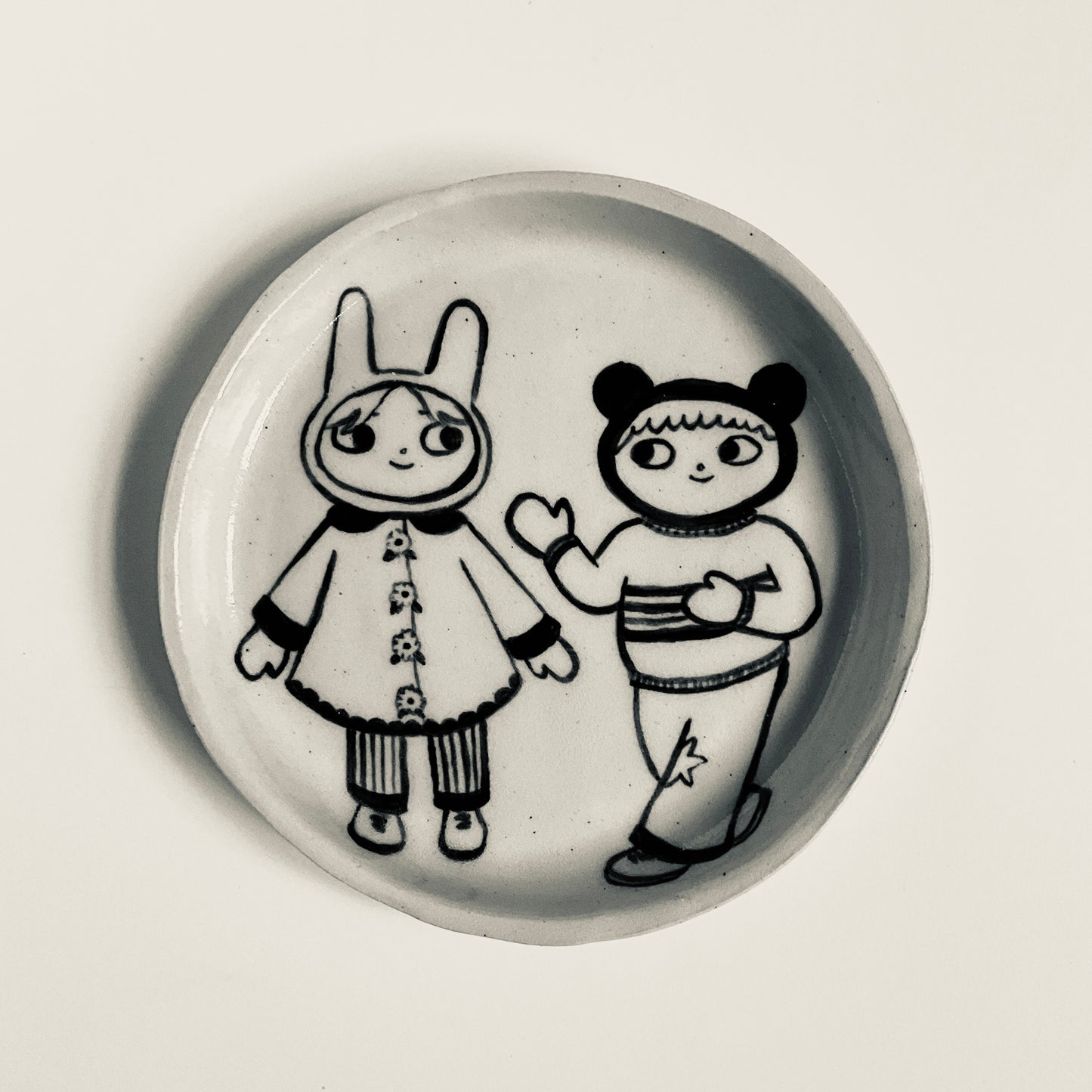 Bunny and Bear Get Ready for Winter plate