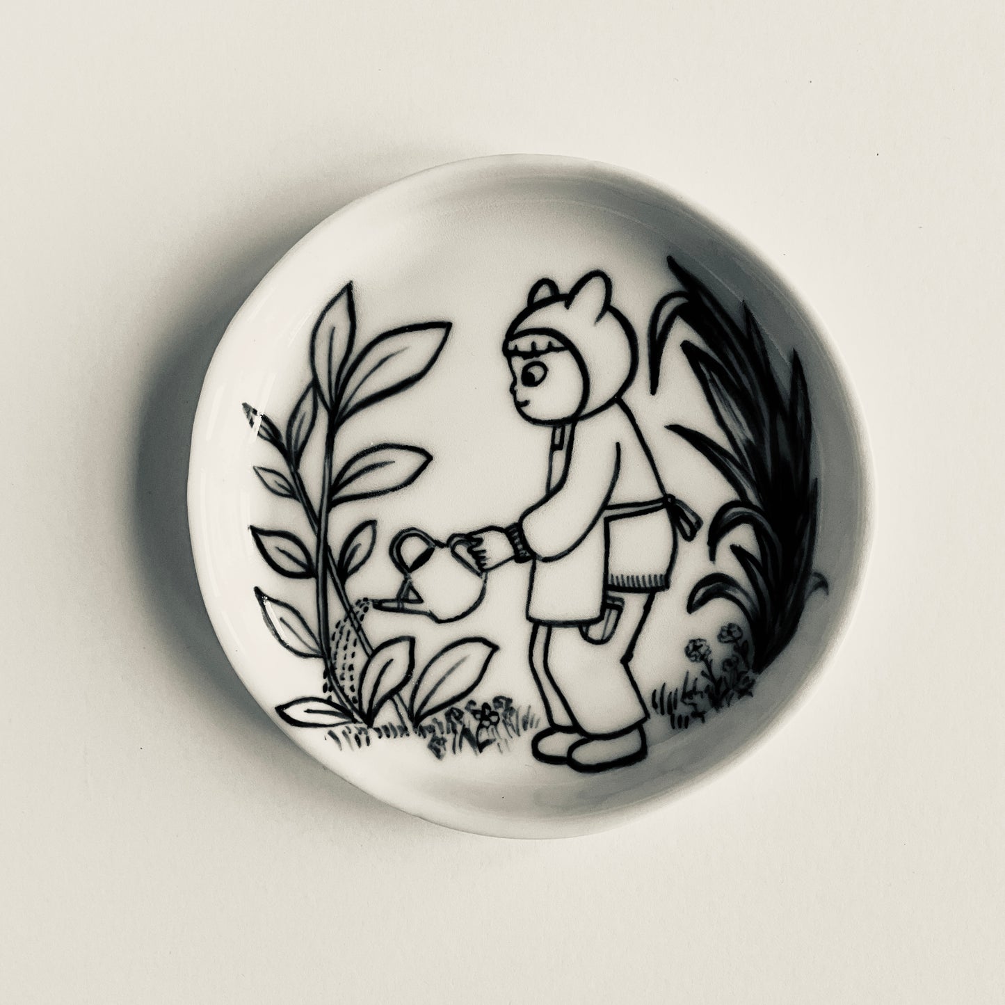 Bear Tends to the Garden plate