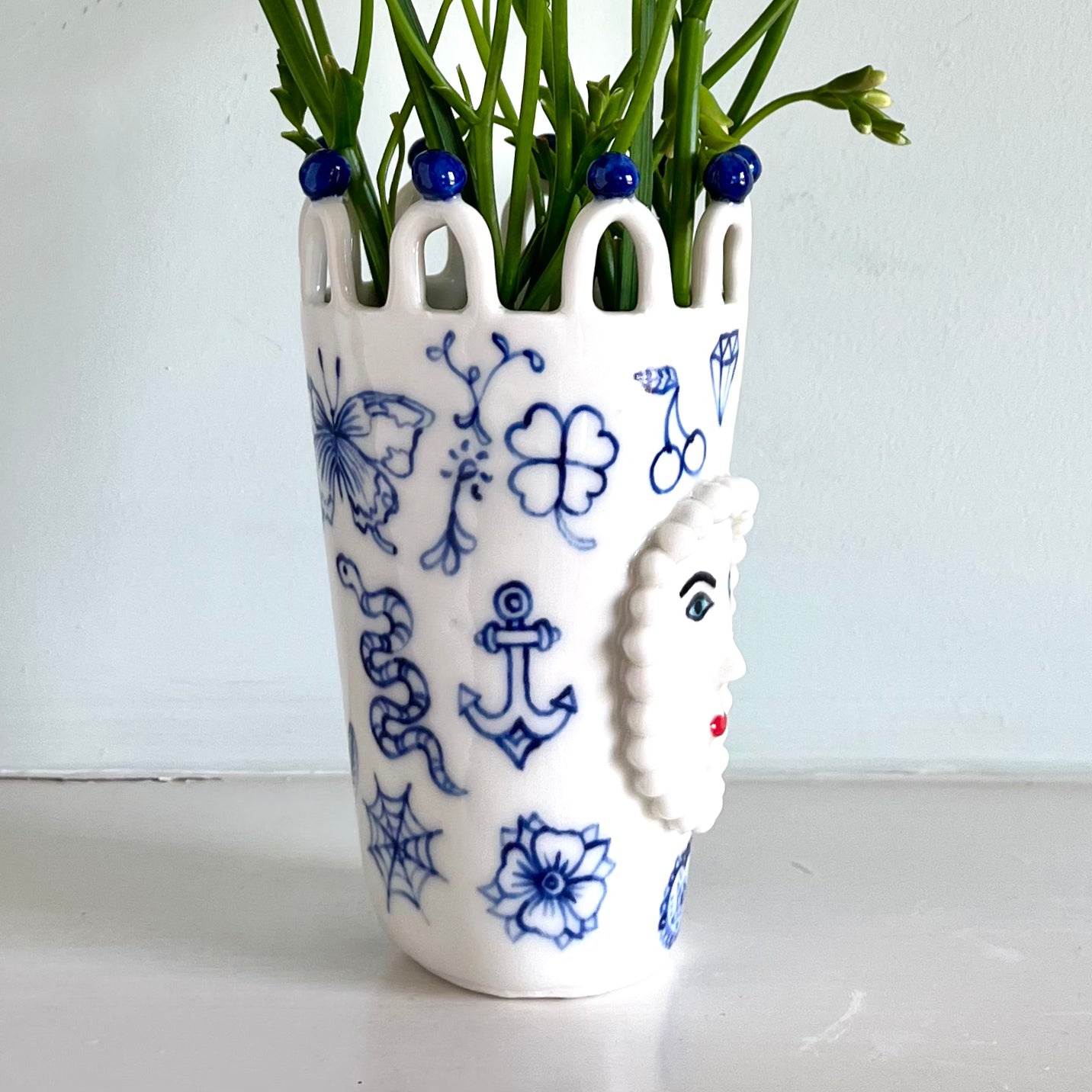 Porcelain Lady with Tattoos