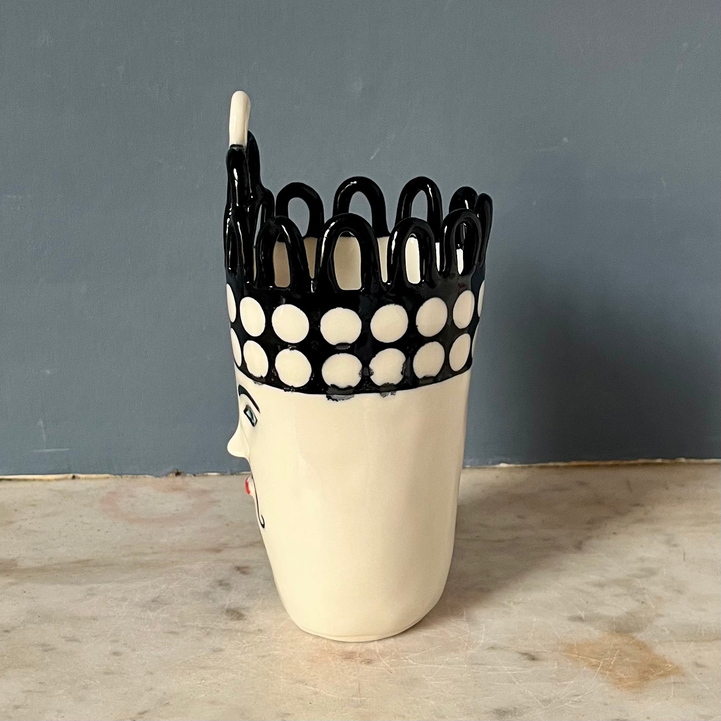 White Double Dots Band with Single Polo Mint Crown