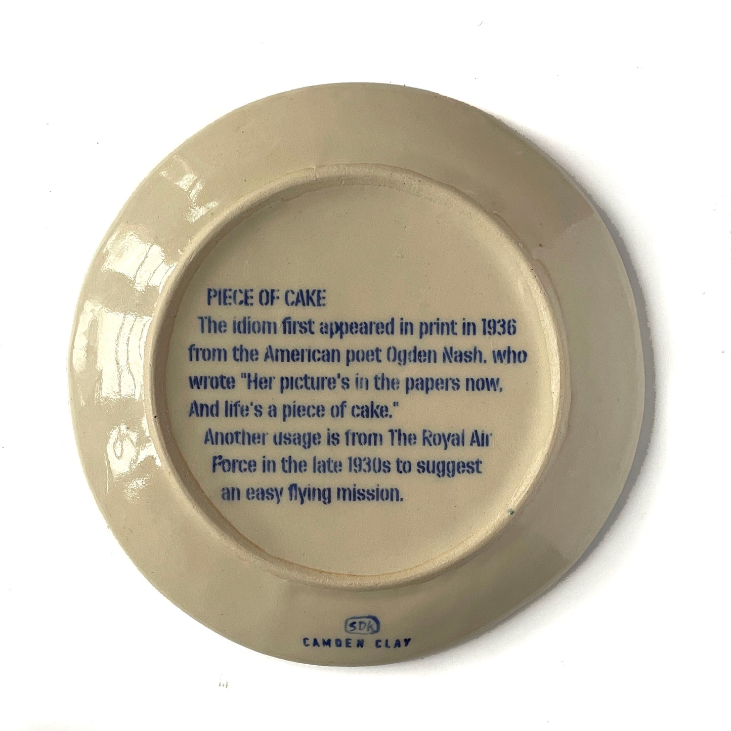 Piece of Cake Plate reverse