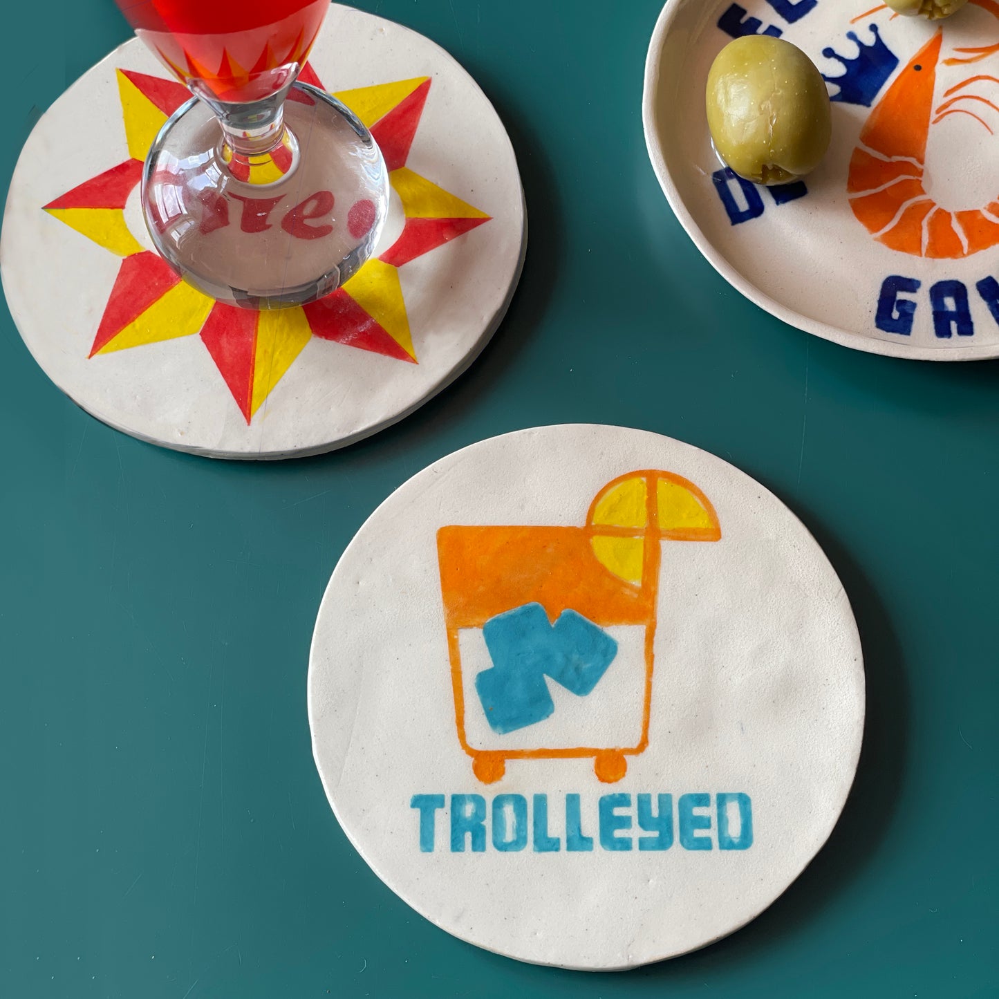 Trolleyed Drinks Coaster