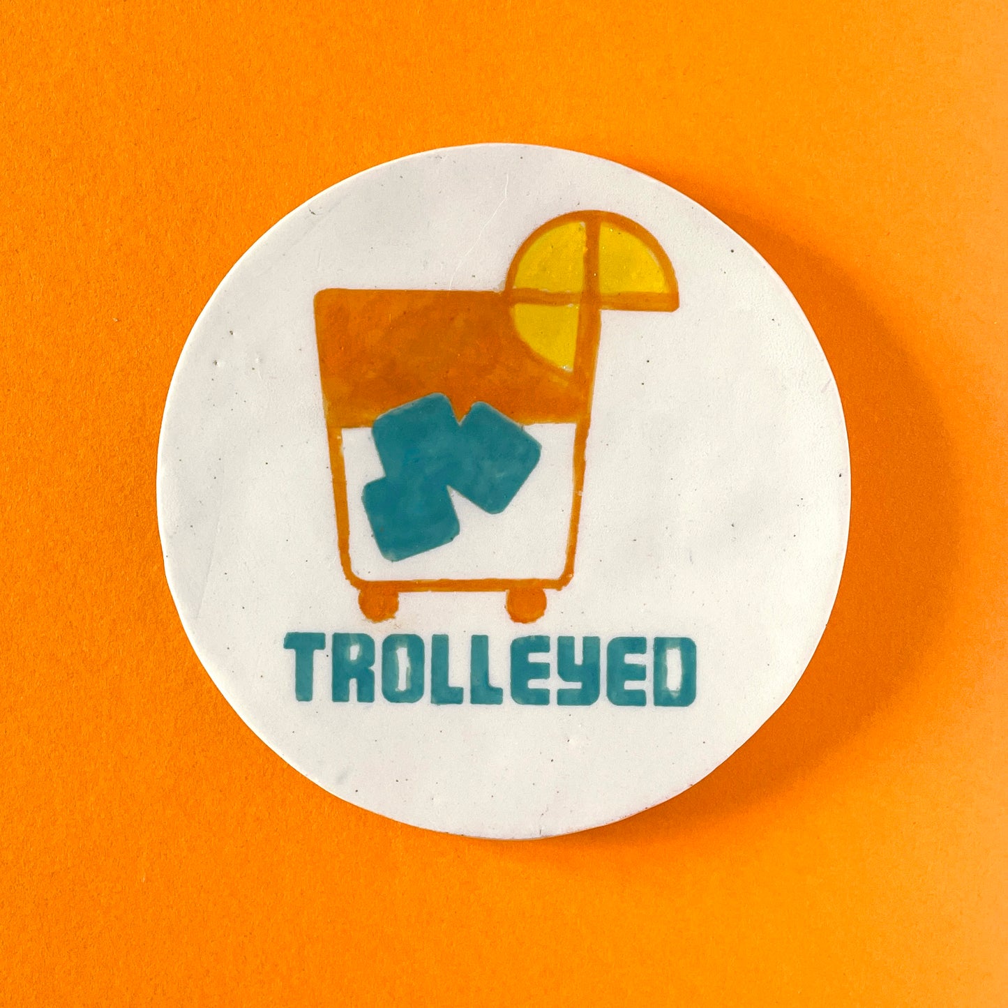 Trolleyed Drinks Coaster