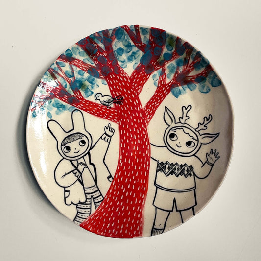 Red Tree Plate