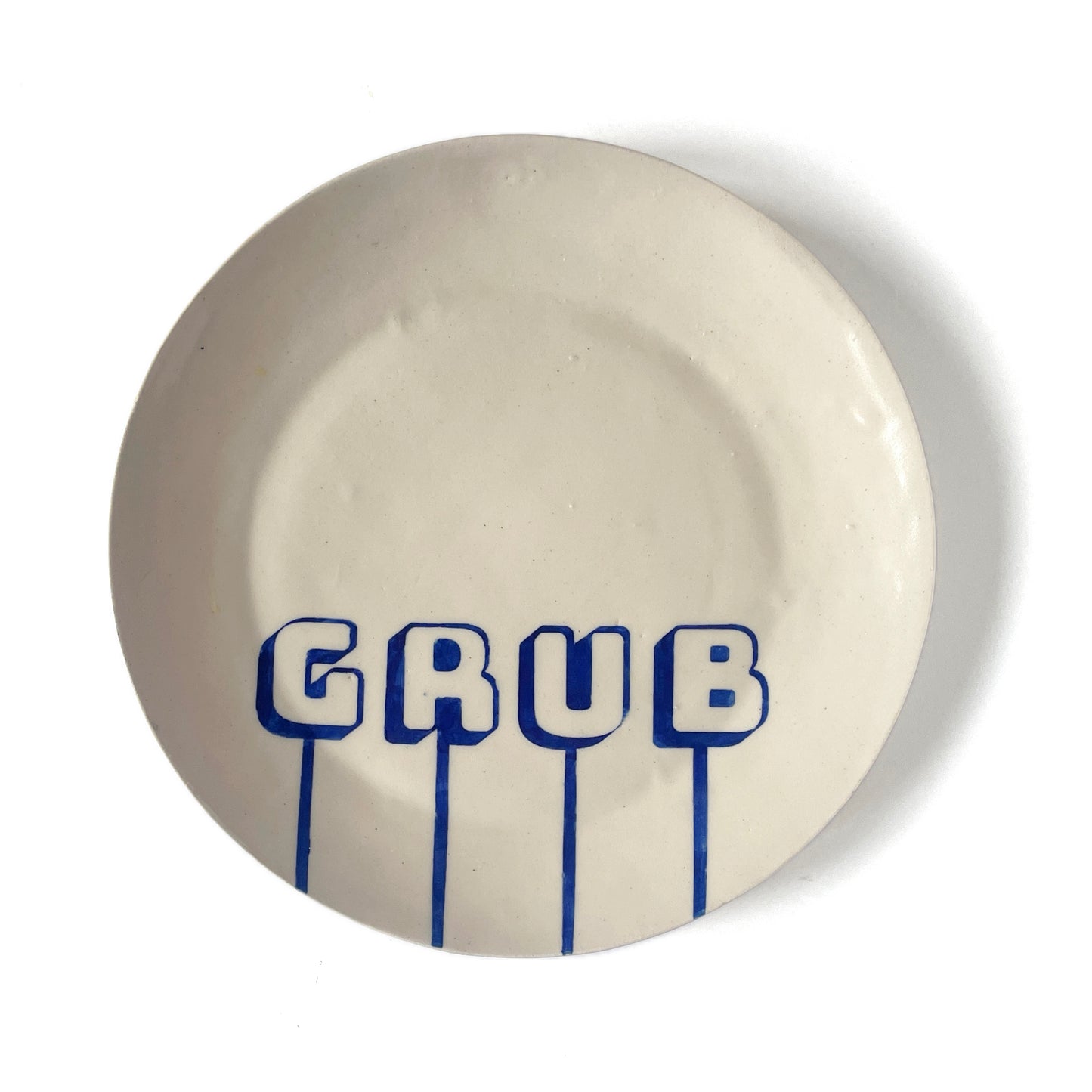 Grub plate on white background