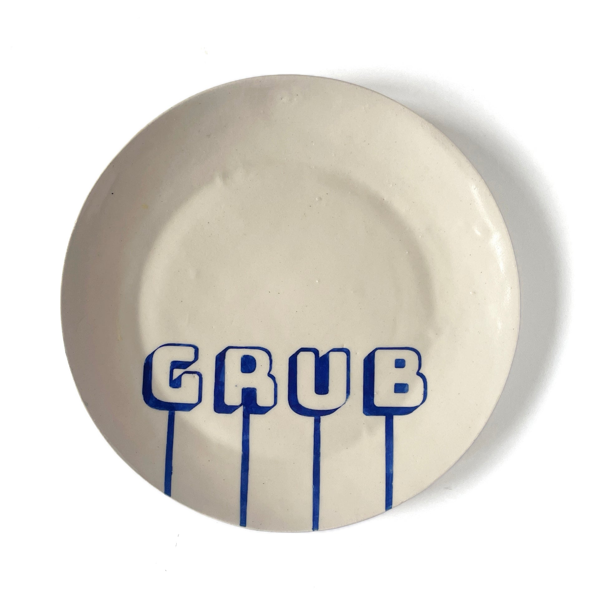 Grub plate on white background
