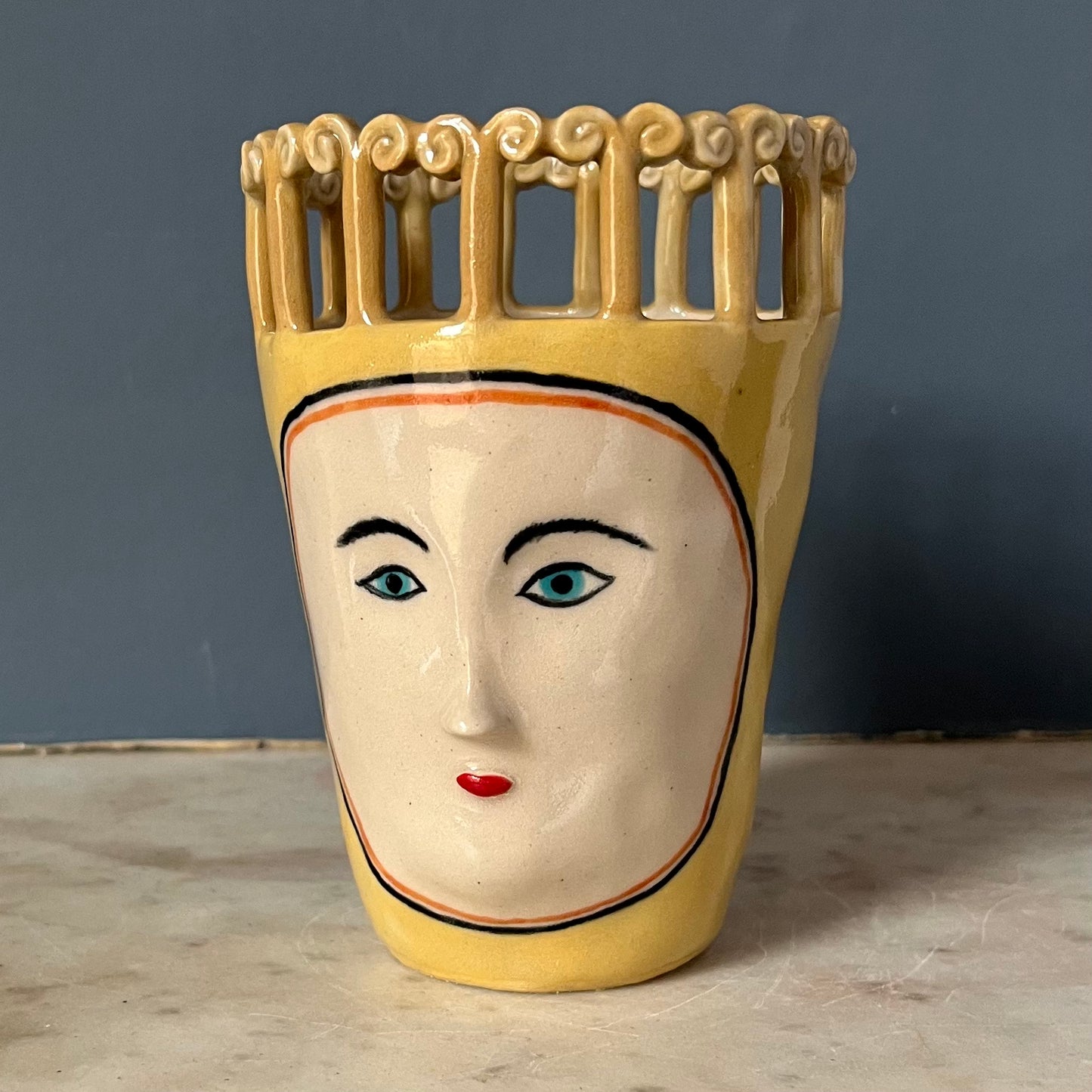 Honeydew Yellow with Roman Column Crown