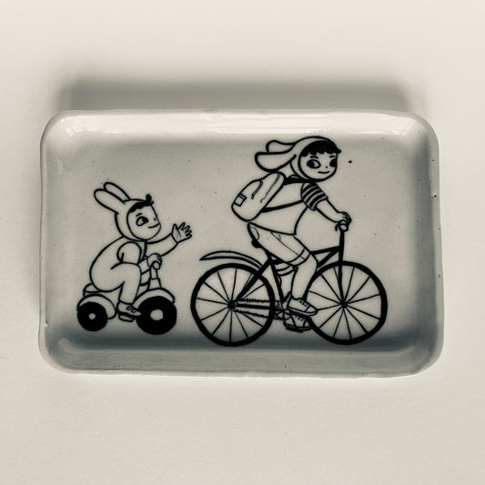 Biking Bunnies plate