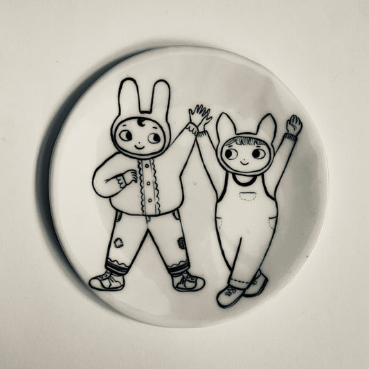 Bunny and Squirrel plate
