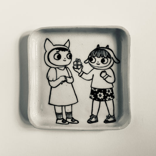 Goat gives a Gift plate