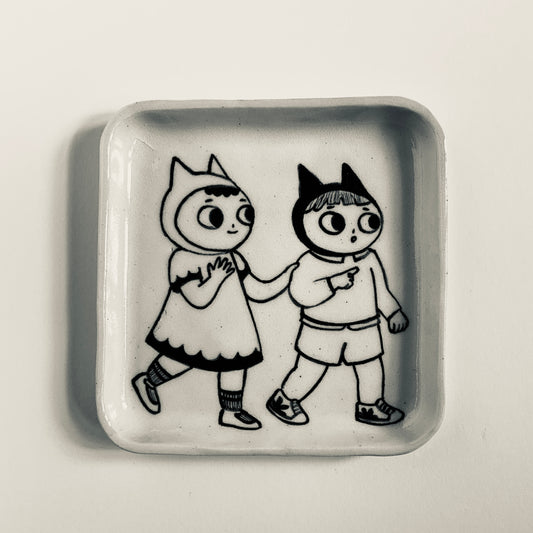 Cats go Exploring plate