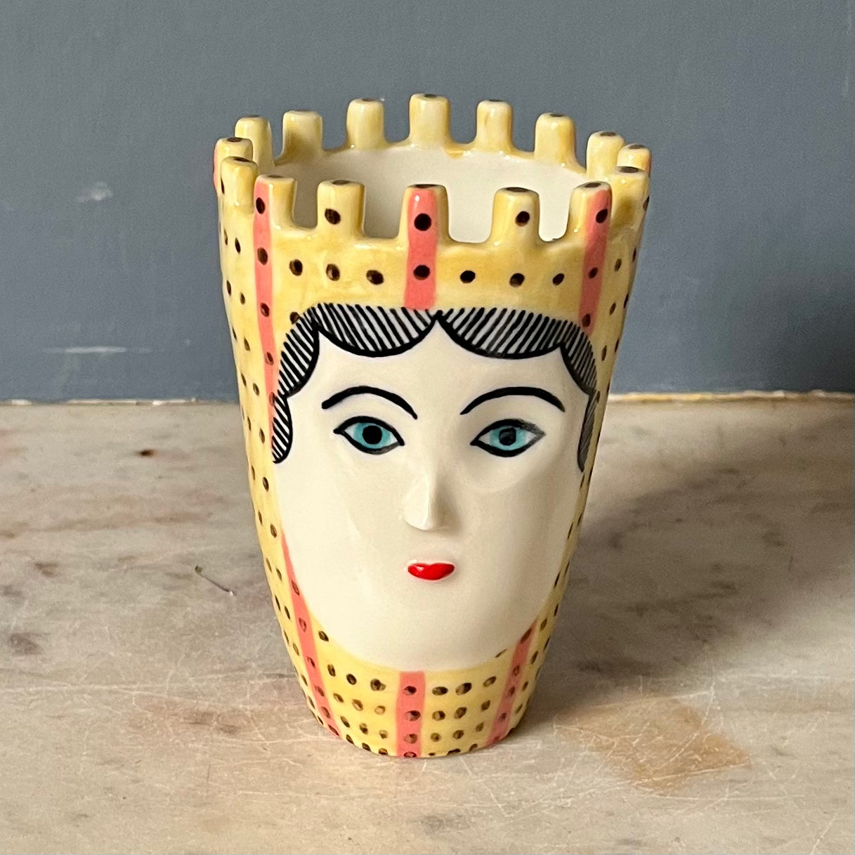 Pink and Yellow Castle Top Dotted Lady