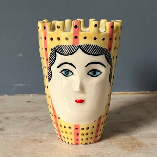 Pink and Yellow Castle Top Dotted Lady