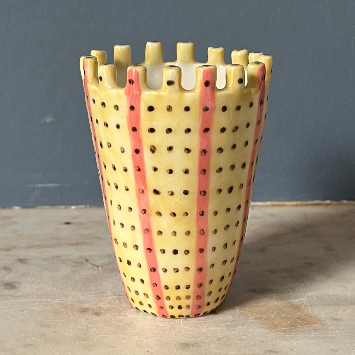 Pink and Yellow Castle Top Dotted Lady