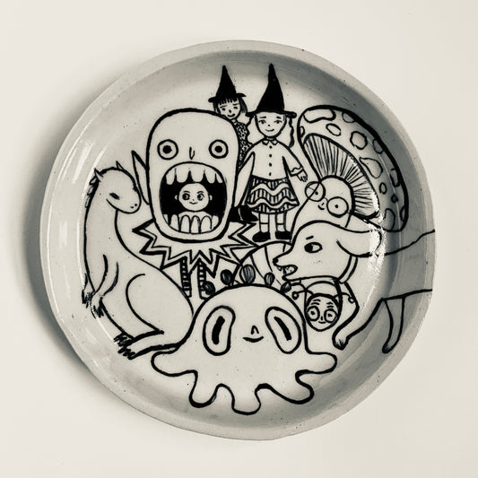 Blob, Toadstool, Puppy and Pals plate