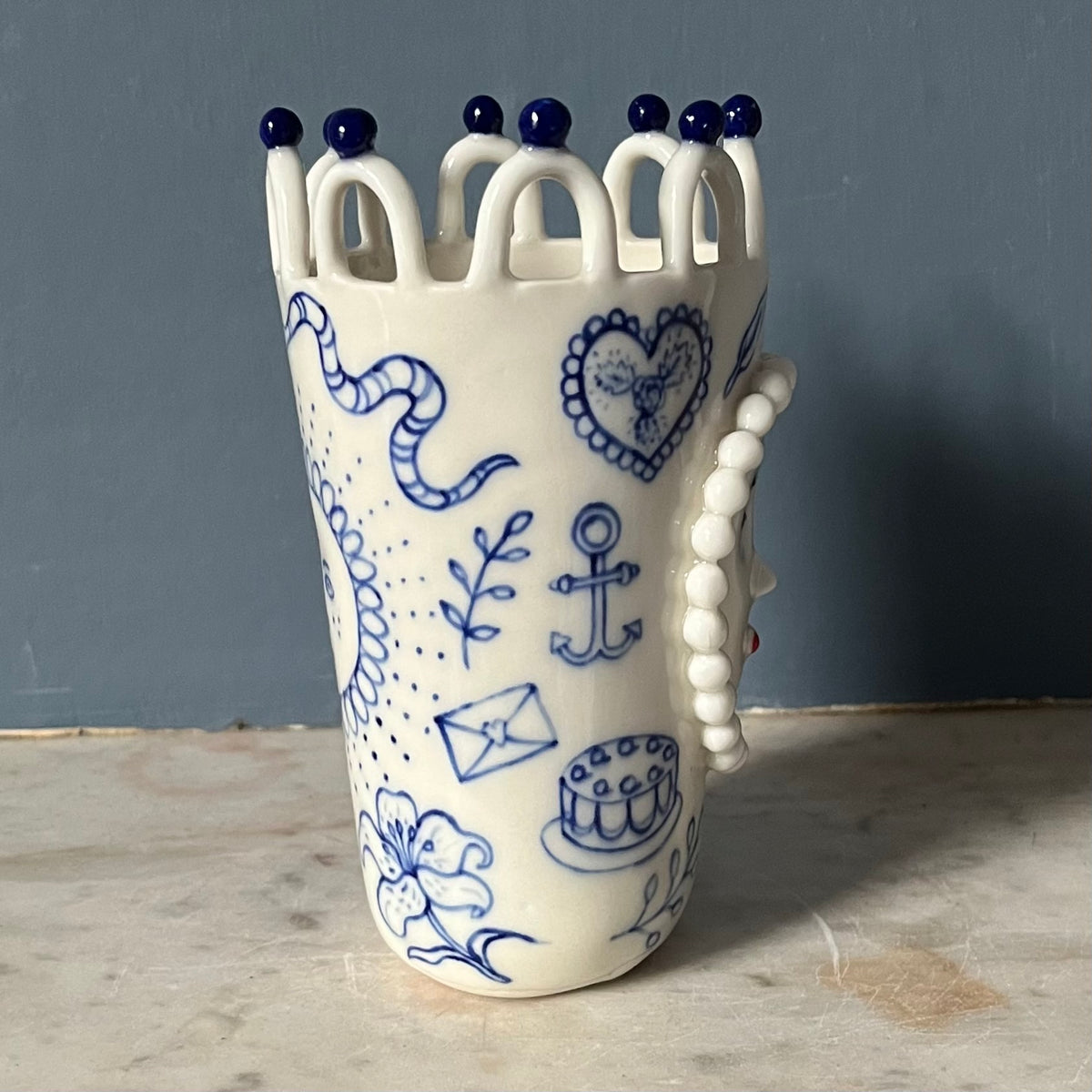 Porcelain Lady with Tattoos