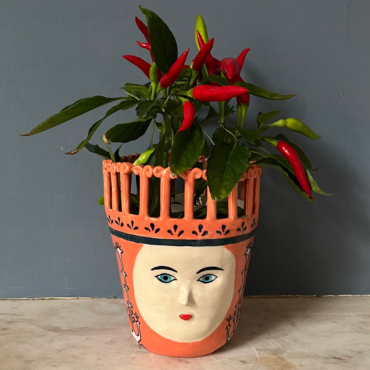 Roman Style Plant Head Pot