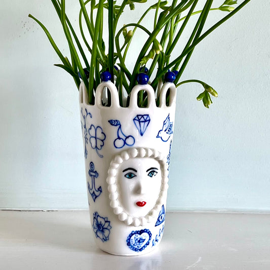 Porcelain Lady with Tattoos