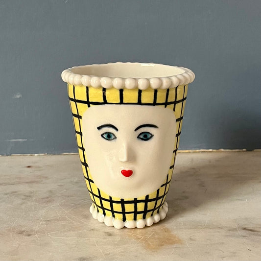 Lemon Yellow Lattice Lady