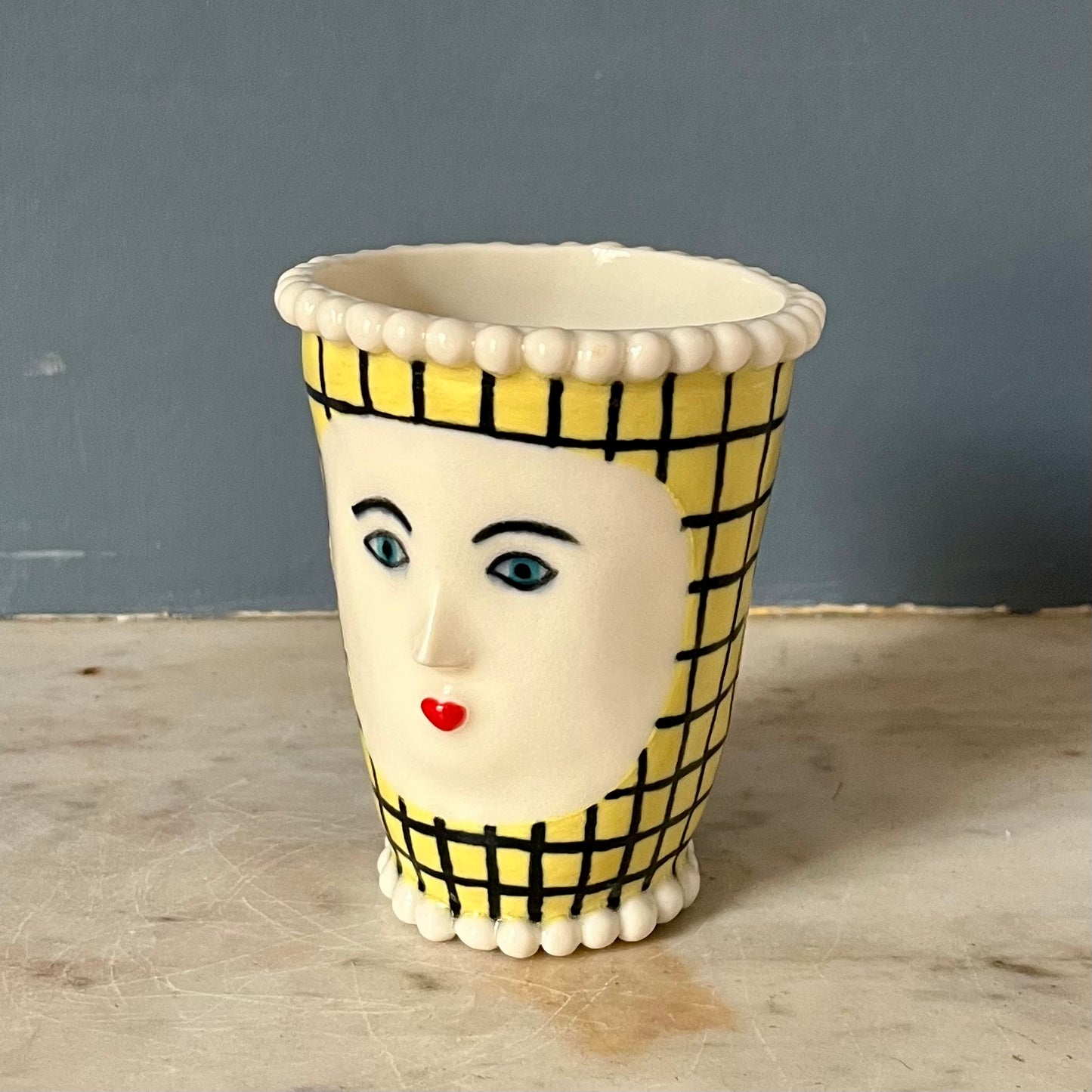 Lemon Yellow Lattice Lady