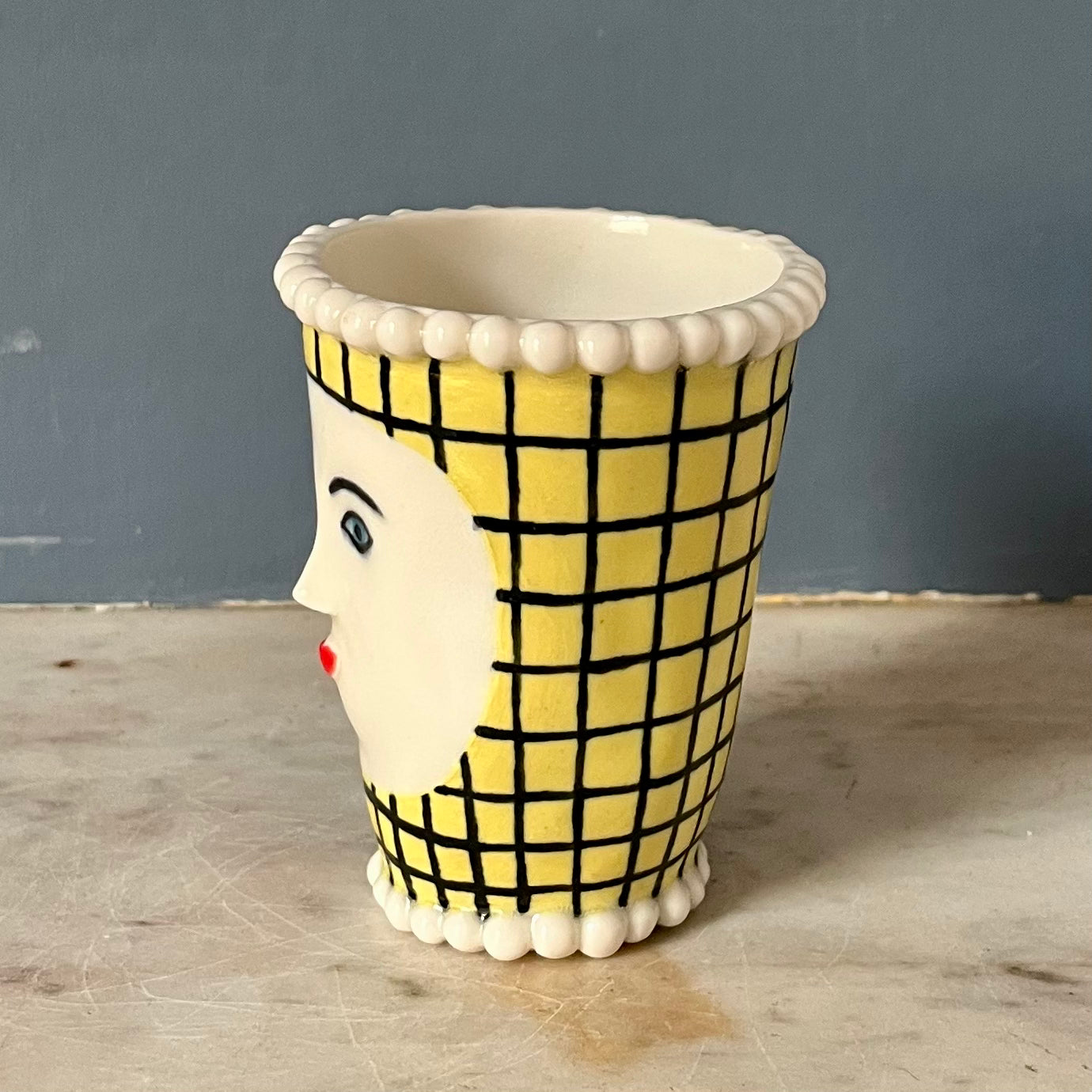 Lemon Yellow Lattice Lady