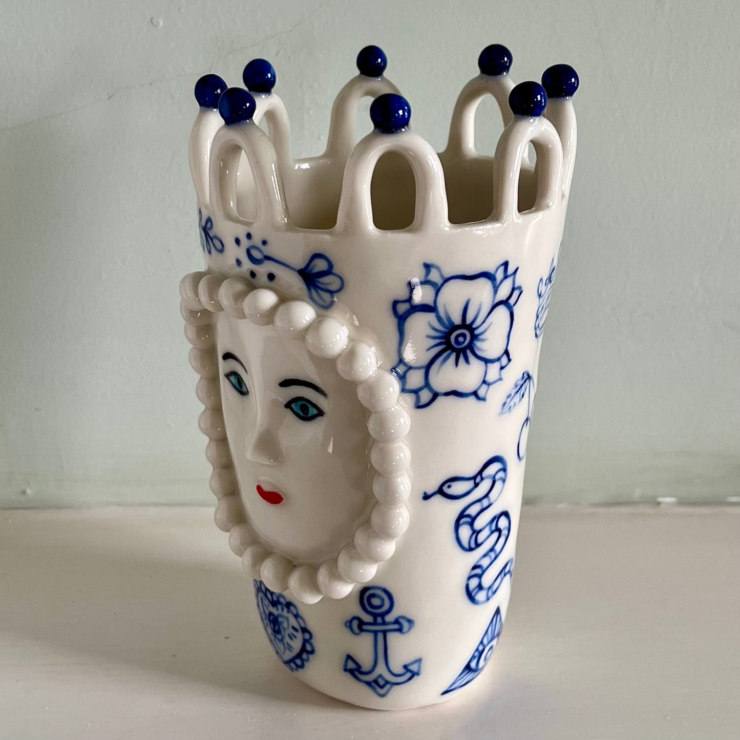 Porcelain Lady with Tattoos