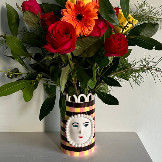 Chocolate Battenberg Lady with White Looped Crown