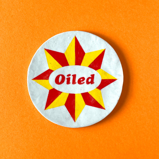 'Oiled' Drinks Coaster