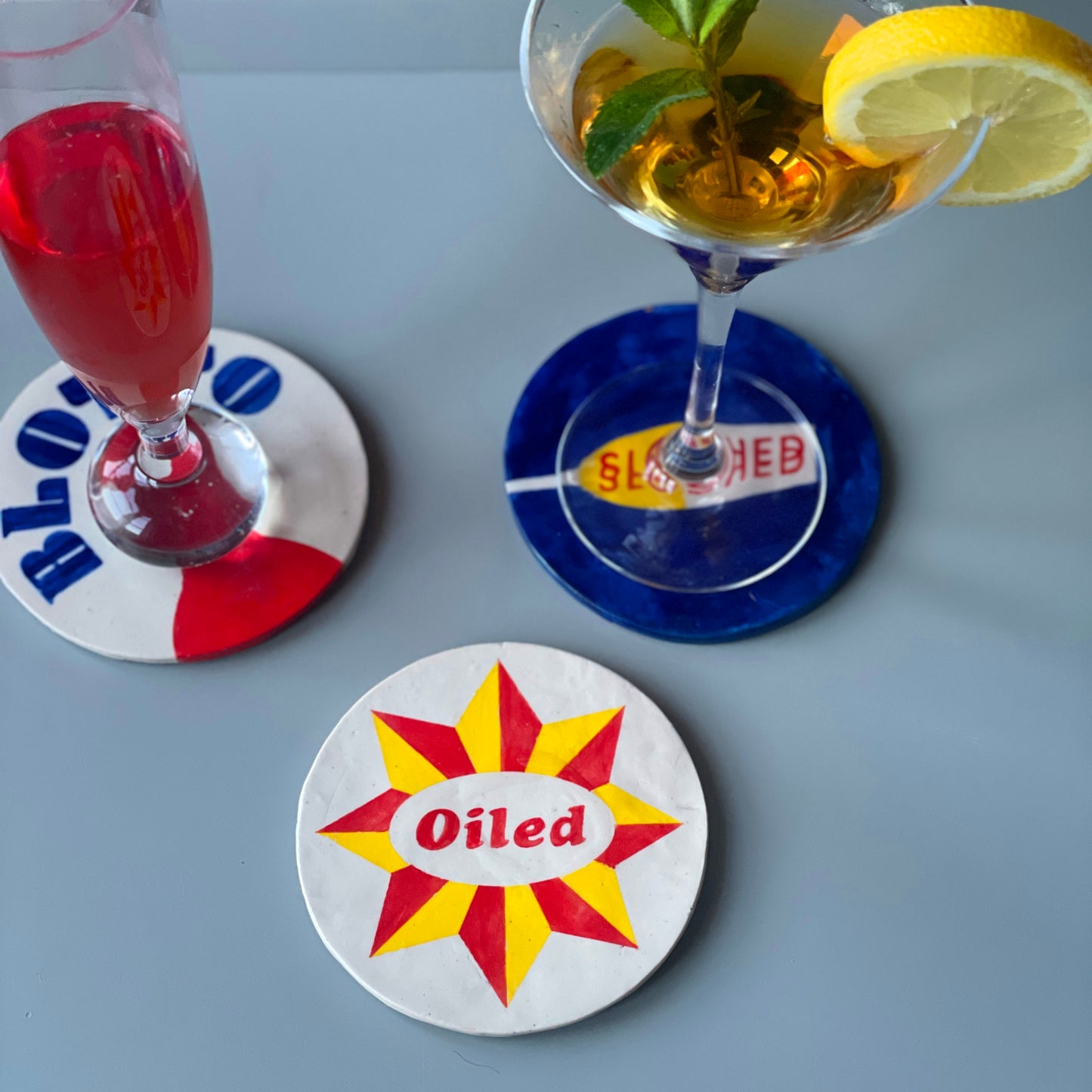'Oiled' Drinks Coaster