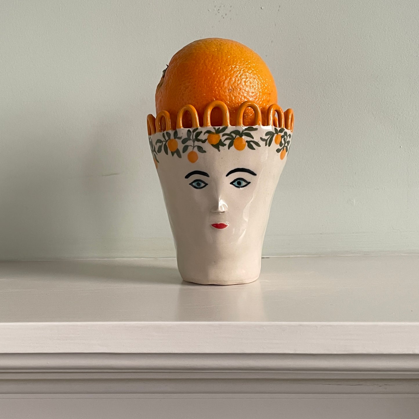 Orange Head Pot
