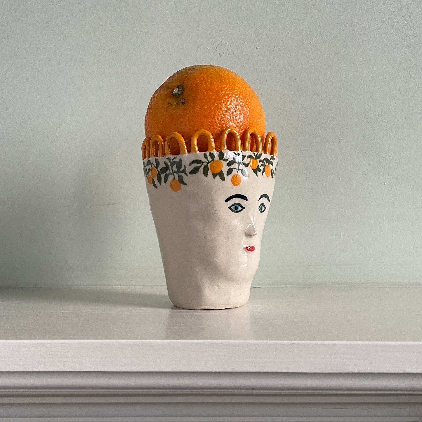 Orange Head Pot