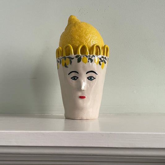 Lemon Lady Head Pot